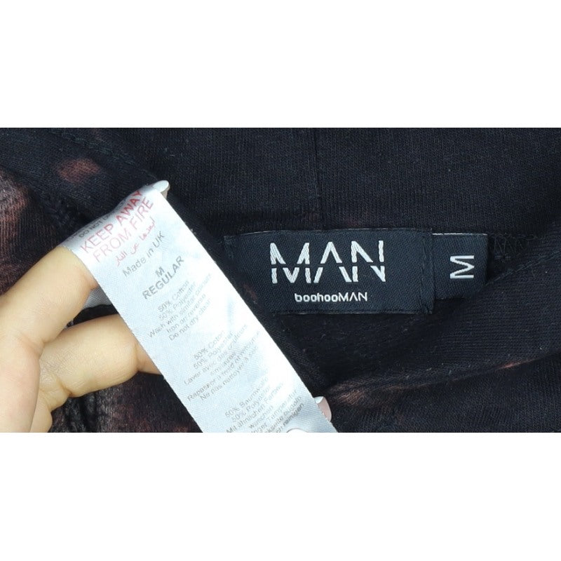 Additional view of boohooMAN Men’s Multicoloured Tie Dye Pullover Hoodie M Gothic