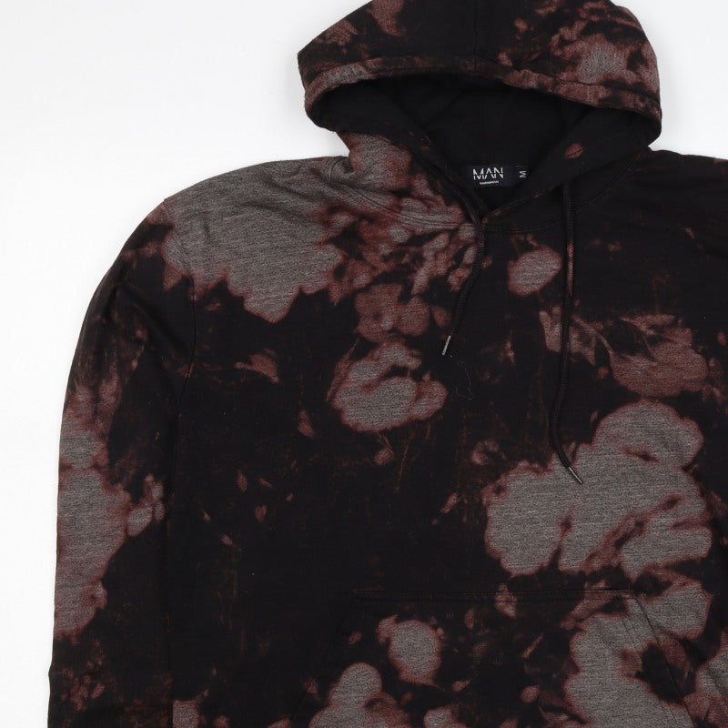 Additional view of boohooMAN Men’s Multicoloured Tie Dye Pullover Hoodie M Gothic