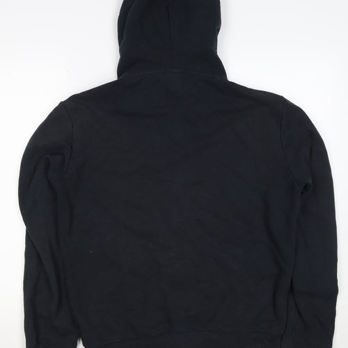 Superdry Men Black M Full Zip Hoodie Logo Cotton Pockets