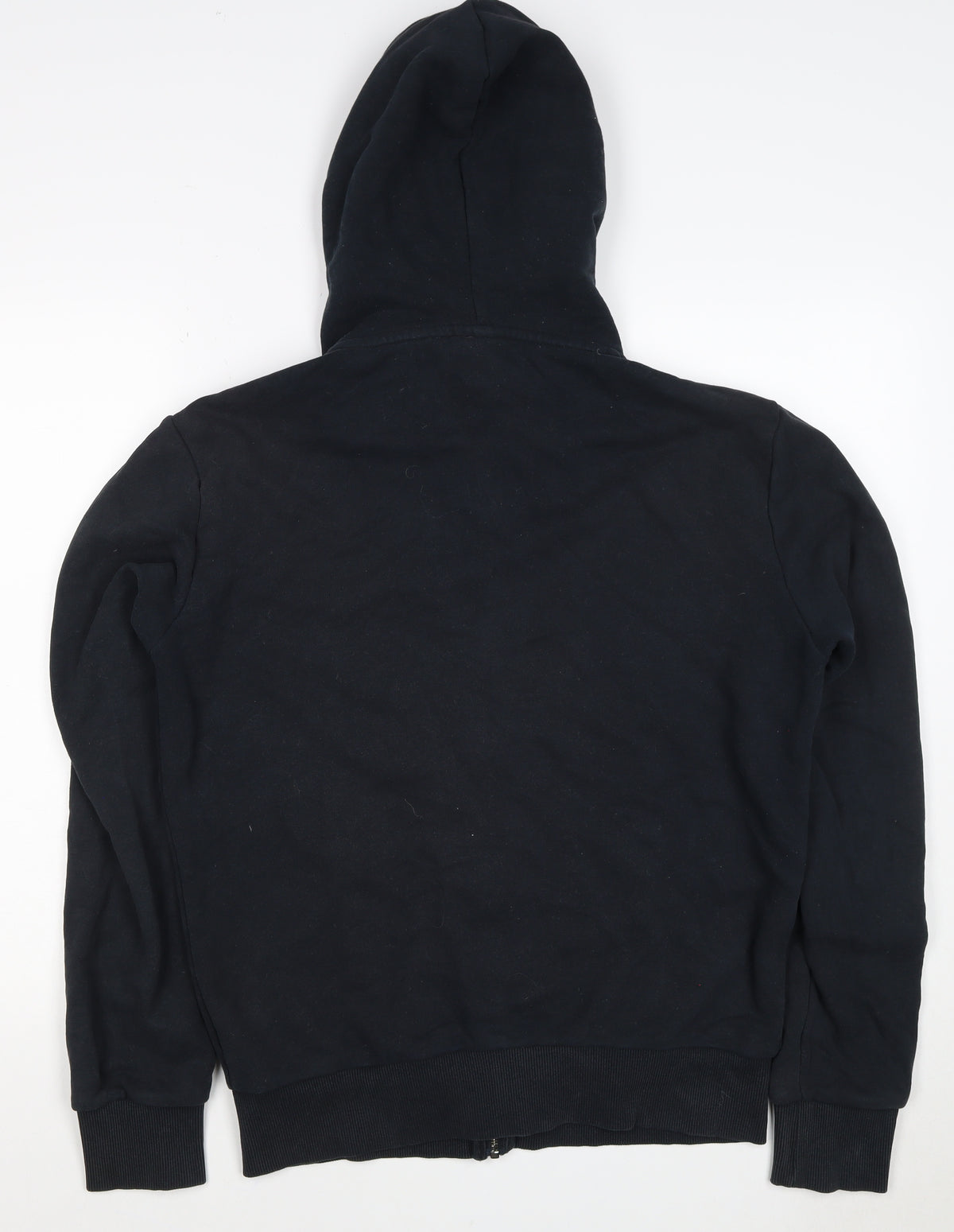 Superdry Men Black M Full Zip Hoodie Logo Cotton Pockets