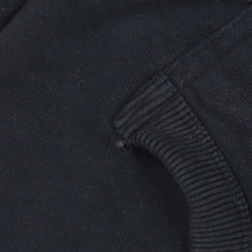 Superdry Men Black M Full Zip Hoodie Logo Cotton Pockets