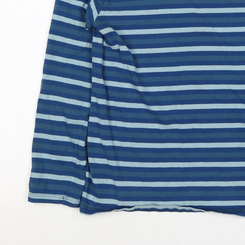 Seasalt Cornwall Women’s Blue Stripe Organic Cotton Jersey Top UK 10