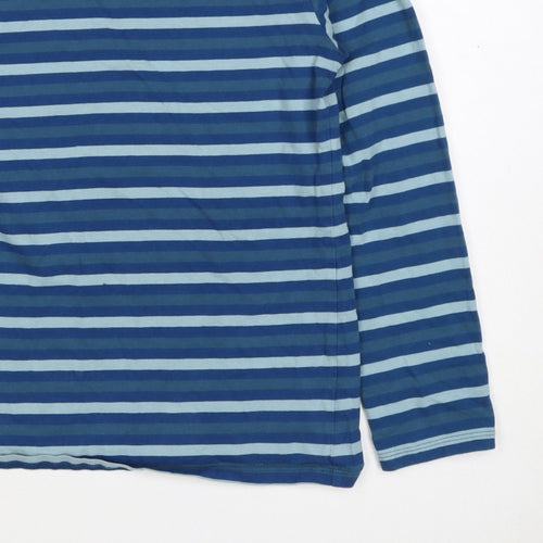 Seasalt Cornwall Women’s Blue Stripe Organic Cotton Jersey Top UK 10