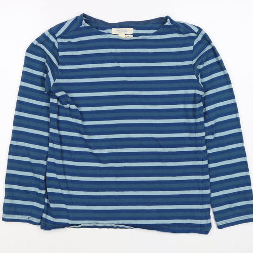 Seasalt Cornwall Women’s Blue Stripe Organic Cotton Jersey Top UK 10