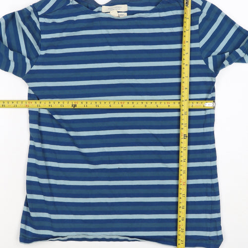 Seasalt Cornwall Women’s Blue Stripe Organic Cotton Jersey Top UK 10