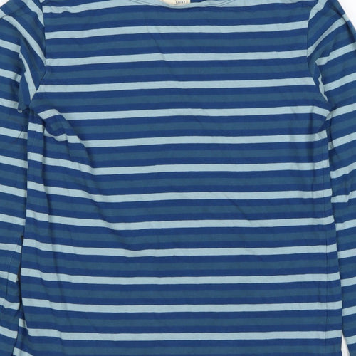 Seasalt Cornwall Women’s Blue Stripe Organic Cotton Jersey Top UK 10