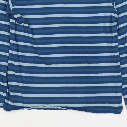 Seasalt Cornwall Women’s Blue Stripe Organic Cotton Jersey Top UK 10