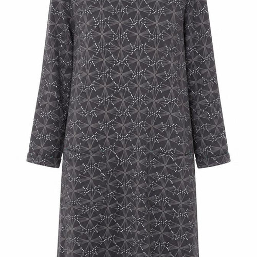 White Stuff Women Grey Geometric Print UK 12 Shift Dress Pockets