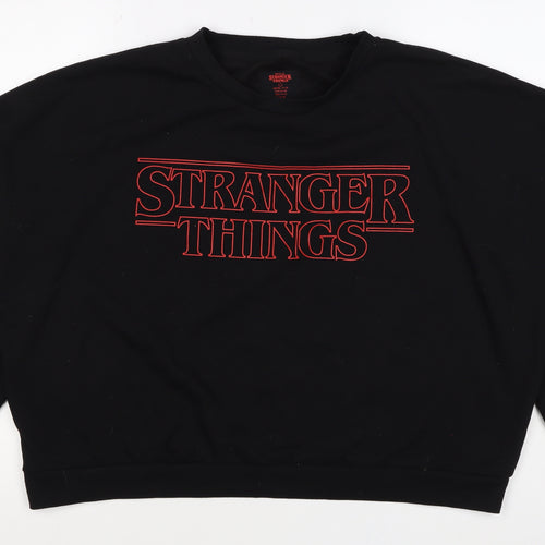 Netflix Stranger Things Women’s Black UK 16 Pullover Sweatshirt