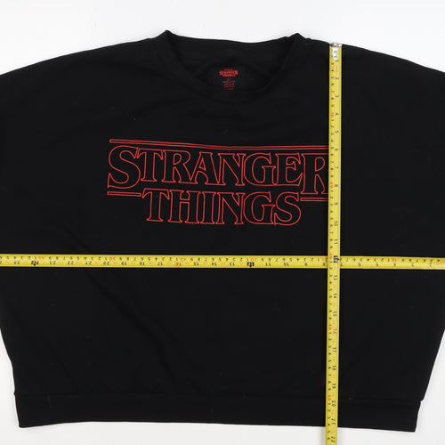 Netflix Stranger Things Women’s Black UK 16 Pullover Sweatshirt
