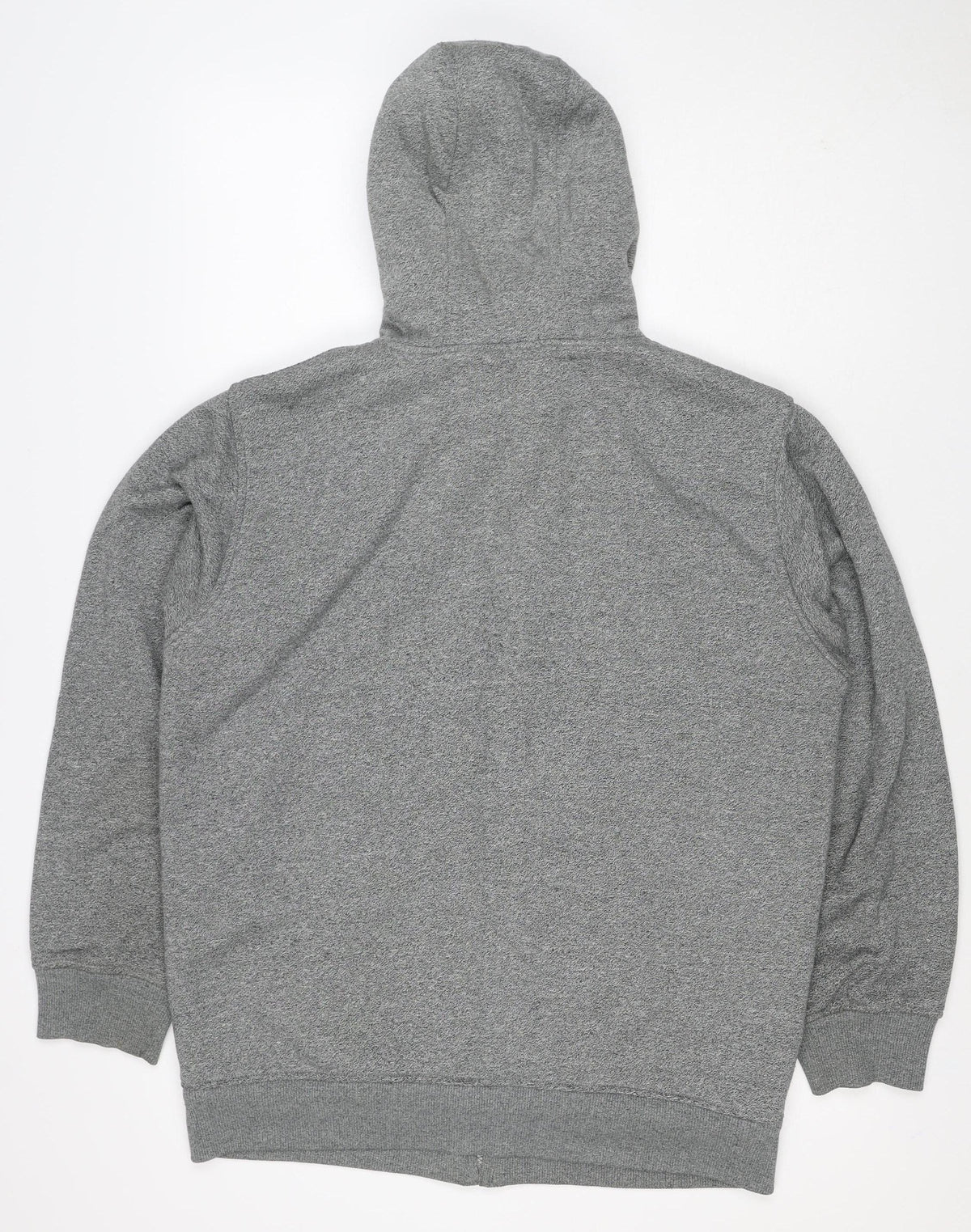 Uniqlo Men Grey XL Full Zip Hooded Fleece Lined Hoodie