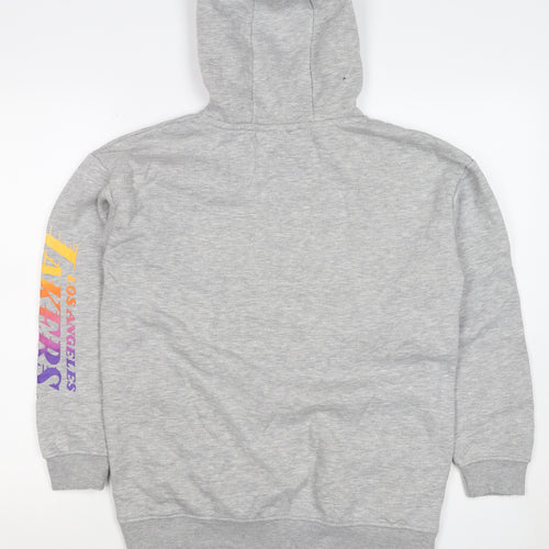 NBA LA Lakers Boys Grey Pullover Hoodie 12-13 Years Graphic Print