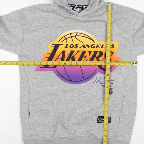 NBA LA Lakers Boys Grey Pullover Hoodie 12-13 Years Graphic Print