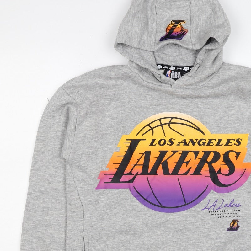 NBA LA Lakers Boys Grey Pullover Hoodie 12-13 Years Graphic Print