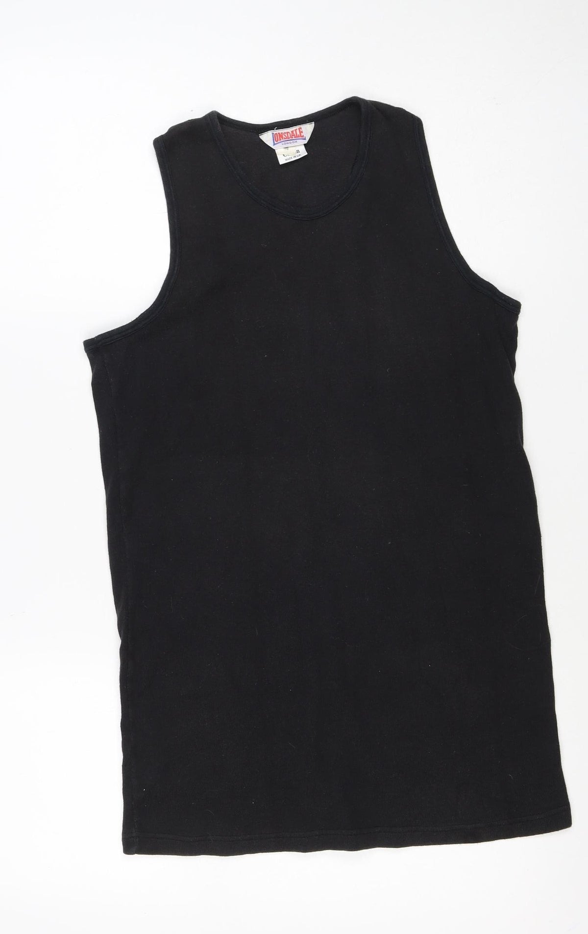 Lonsdale London Men's Black M Sleeveless Cotton Tank Top Vest