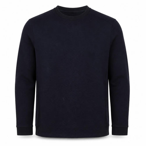 Reiss Men’s Navy Blue L Quilted Crew Neck Pullover Sweatshirt