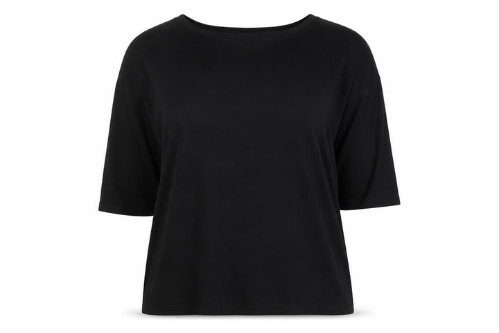Rachel Zoe Women Black XL Basic Crew Neck Short Sleeve T-Shirt