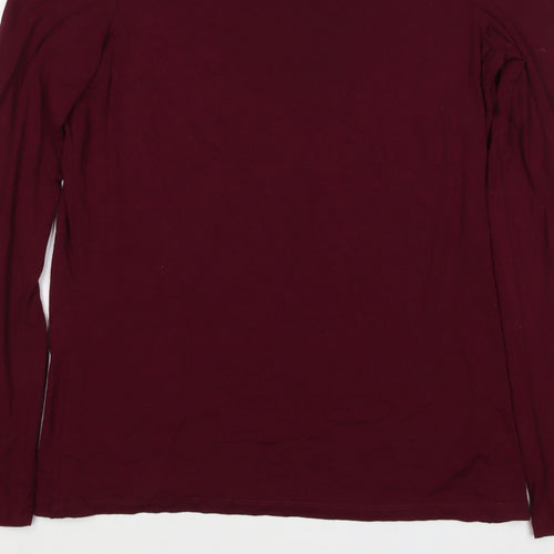 Long Tall Sally Women Red M Tall Cowl Neck Stretch Jersey Top