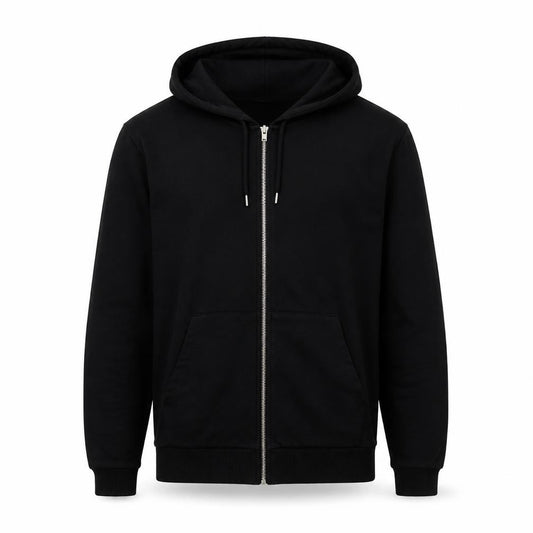 ASOS Design Men’s Black M Full Zip Hooded Sweatshirt Hoodie Pockets