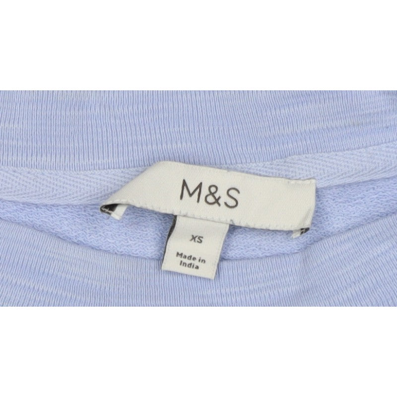 Additional view of Marks & Spencer Women Blue XS Ombre Crew Neck Pullover Sweatshirt