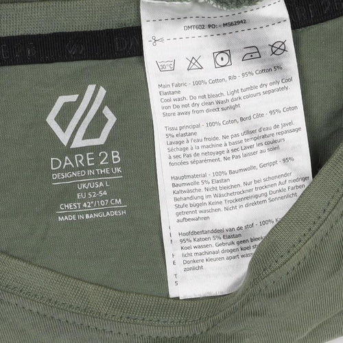Dare 2b Mens Green L Crew Neck City Mountain Graphic T-Shirt