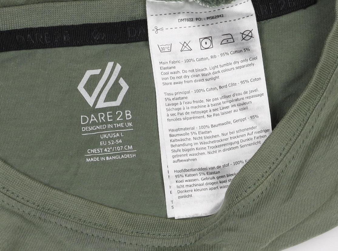 Dare 2b Mens Green L Crew Neck City Mountain Graphic T-Shirt