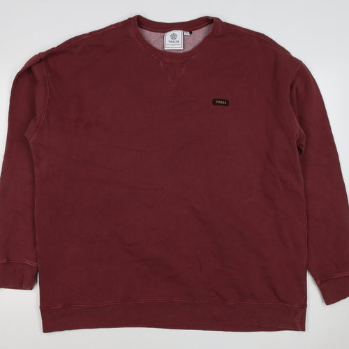 TOG24 Men’s Red 2XL Crew Neck Pullover Cotton Blend Sweatshirt