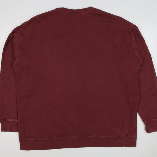 TOG24 Men’s Red 2XL Crew Neck Pullover Cotton Blend Sweatshirt