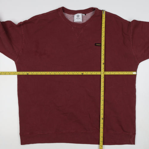TOG24 Men’s Red 2XL Crew Neck Pullover Cotton Blend Sweatshirt