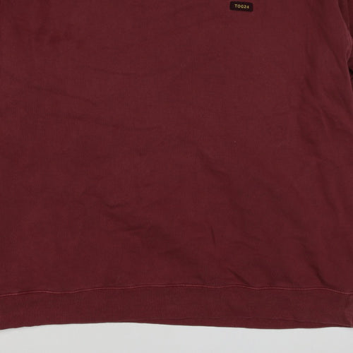 TOG24 Men’s Red 2XL Crew Neck Pullover Cotton Blend Sweatshirt