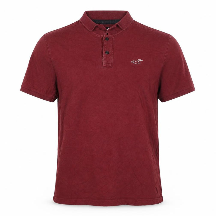 Hollister Men’s Red M Epic Flex Stretch Logo Short Sleeve Polo Shirt