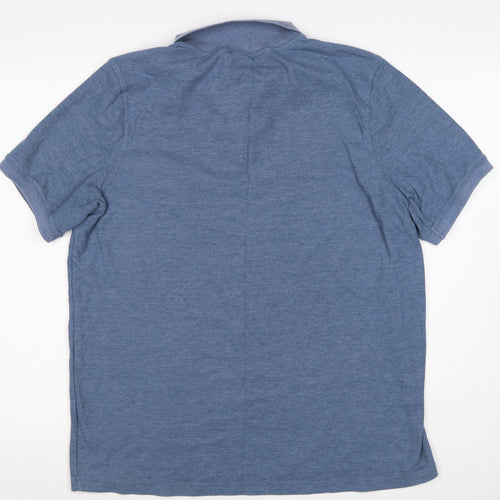 Slazenger Men’s Blue L Short Sleeve Logo Golf Polo Shirt