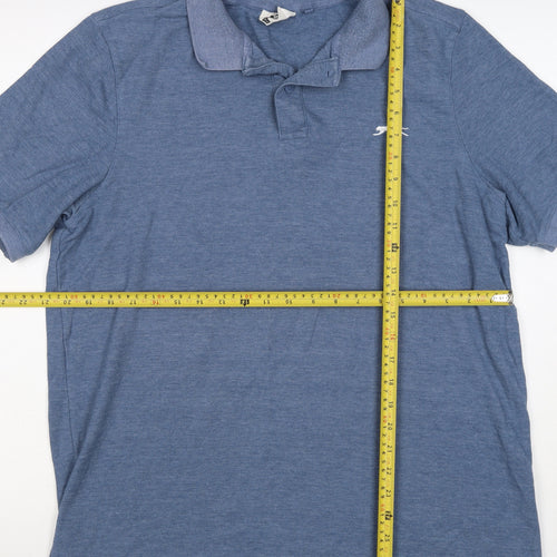 Slazenger Men’s Blue L Short Sleeve Logo Golf Polo Shirt