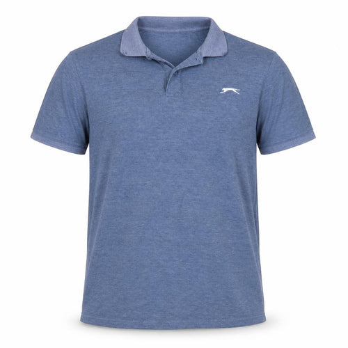 Slazenger Men’s Blue L Short Sleeve Logo Golf Polo Shirt