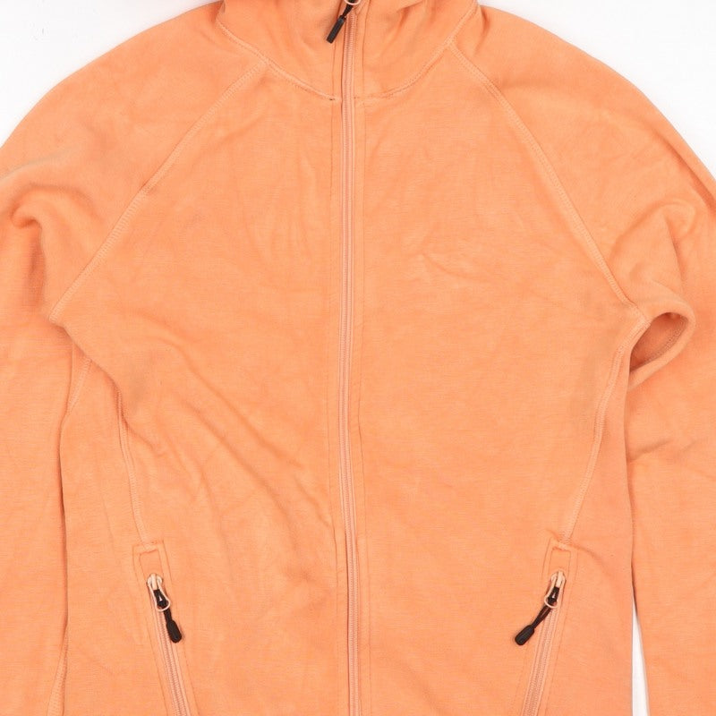 157 Women’s Orange S Full Zip Hooded Quick Dry Sports Hoodie