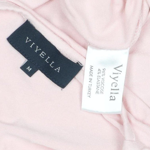Viyella Women’s Pink M Jersey Sequin Scoop Neck Long Sleeve T-Shirt