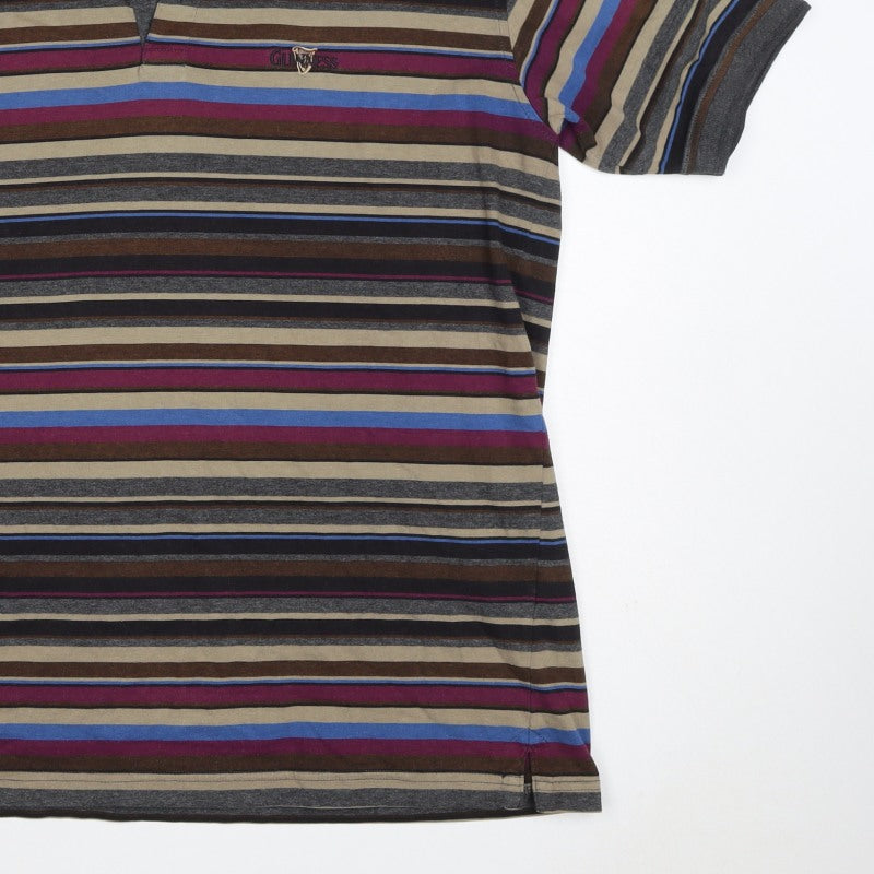 Additional view of Guinness Men’s Multicoloured Striped Logo Short Sleeve Polo L
