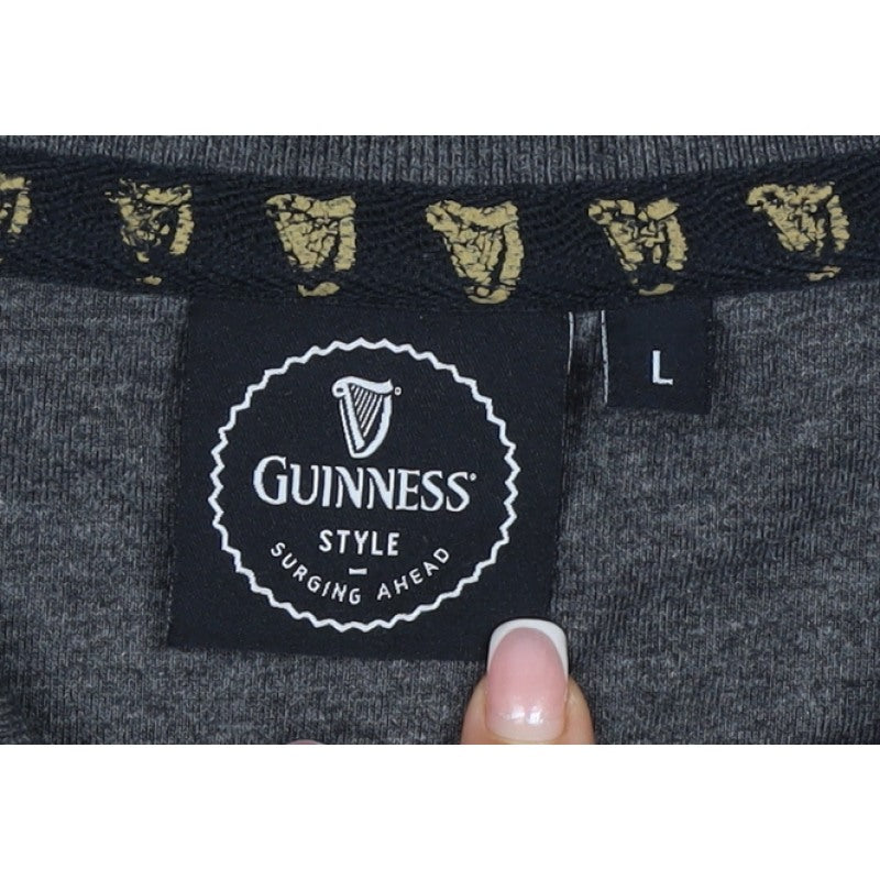 Additional view of Guinness Men’s Multicoloured Striped Logo Short Sleeve Polo L