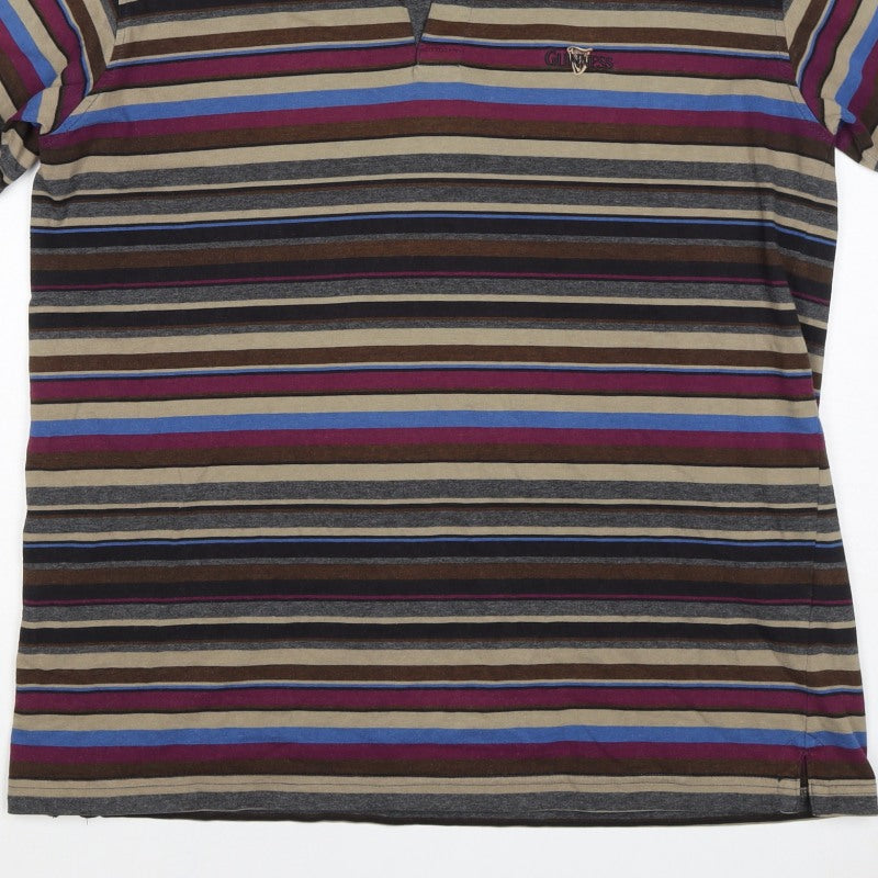 Additional view of Guinness Men’s Multicoloured Striped Logo Short Sleeve Polo L