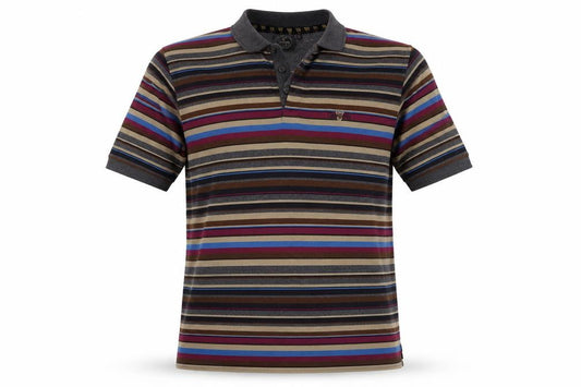 Guinness Men’s Multicoloured Striped Logo Short Sleeve Polo L