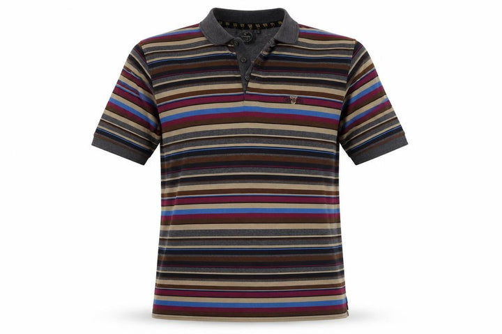 Guinness Men’s Multicoloured Striped Logo Short Sleeve Polo L
