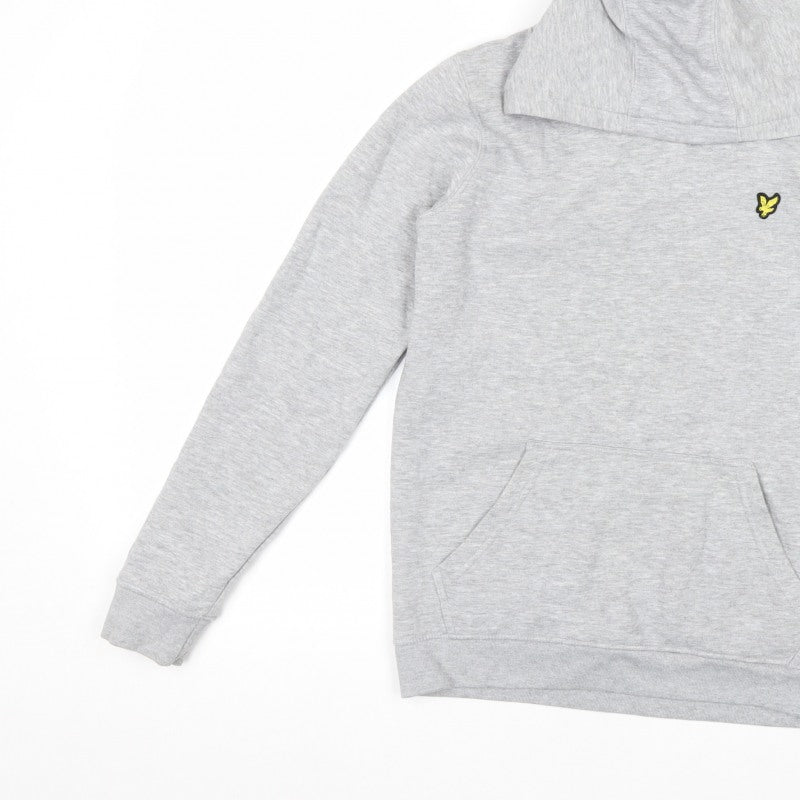 Lyle & Scott Boys Grey 12-13 Years Pullover Hoodie Logo Fleece