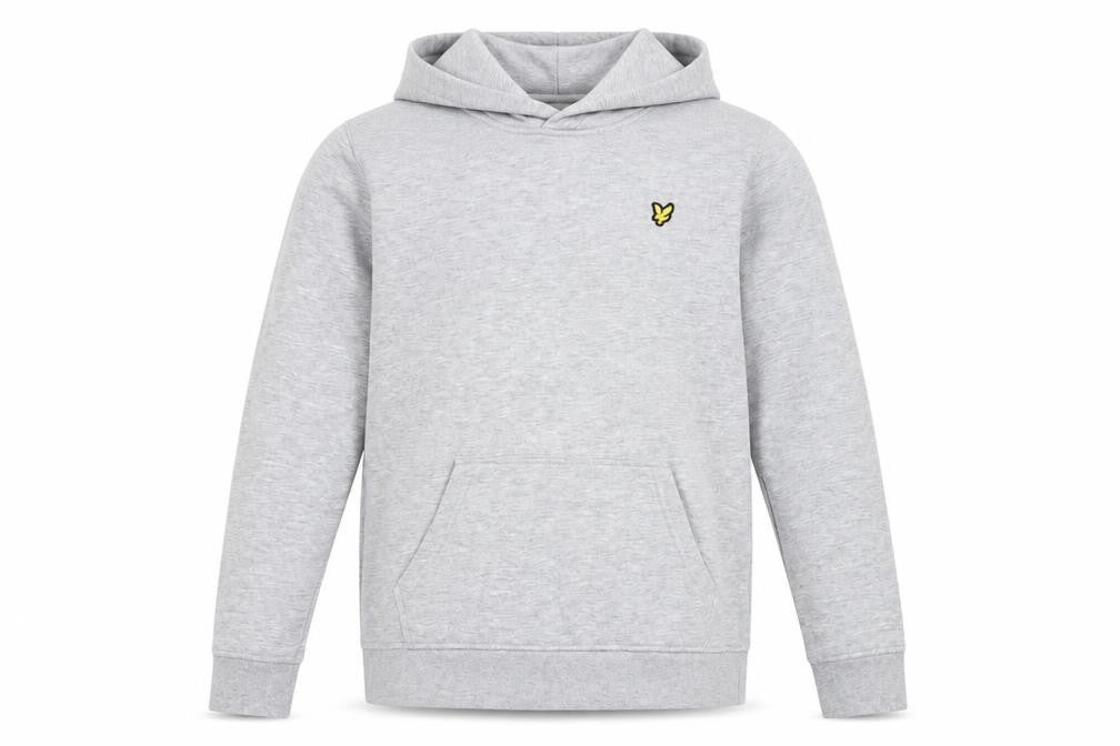 Lyle & Scott Boys Grey 12-13 Years Pullover Hoodie Logo Fleece