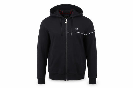 Cruyff Men’s Black XL Full Zip Hooded Cotton Logo Hoodie