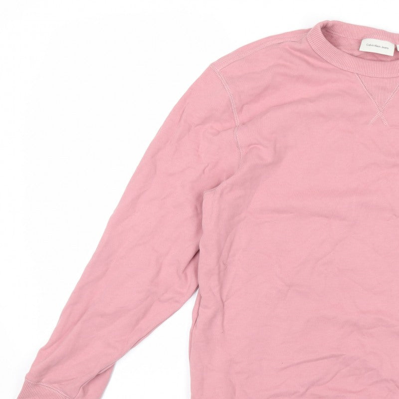 Calvin Klein Jeans Women's Pink L Basic Pullover Sweatshirt Jacket
