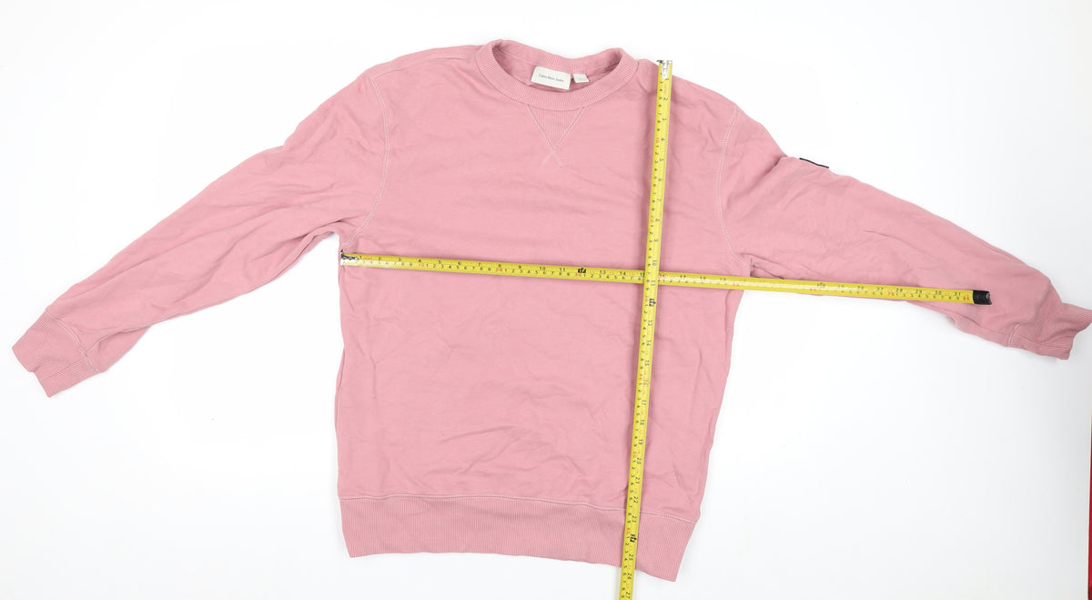 Calvin Klein Jeans Women's Pink L Basic Pullover Sweatshirt Jacket