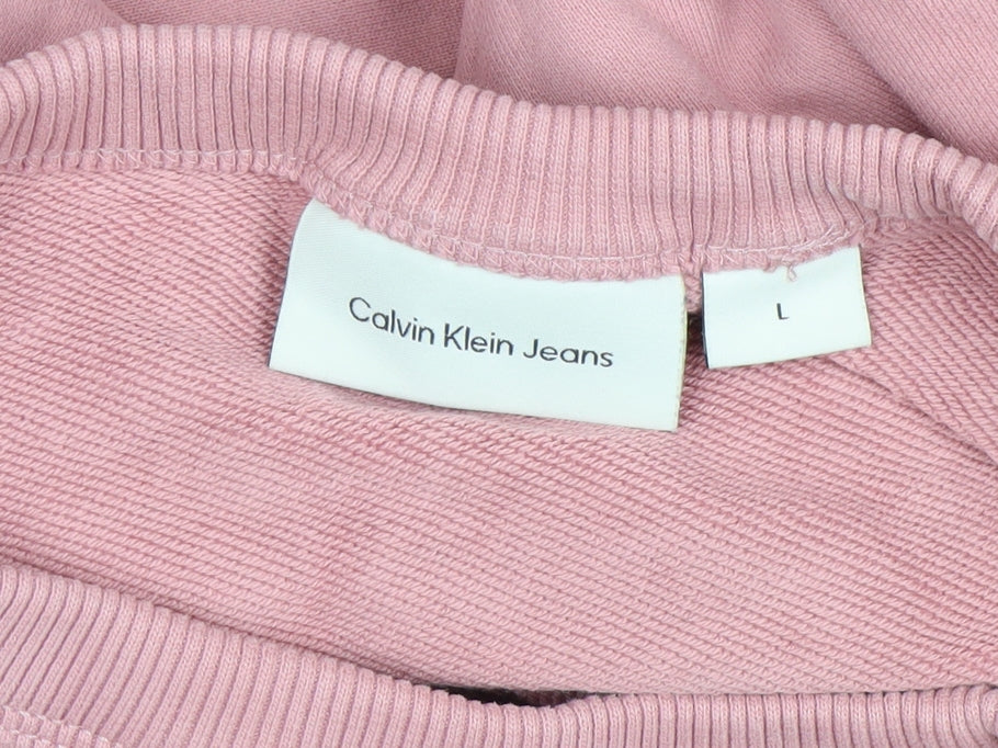 Calvin Klein Jeans Women's Pink L Basic Pullover Sweatshirt Jacket