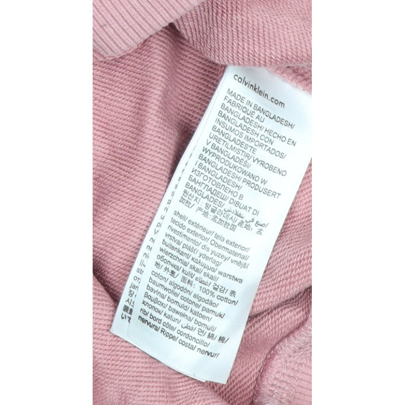 Calvin Klein Jeans Women's Pink L Basic Pullover Sweatshirt Jacket
