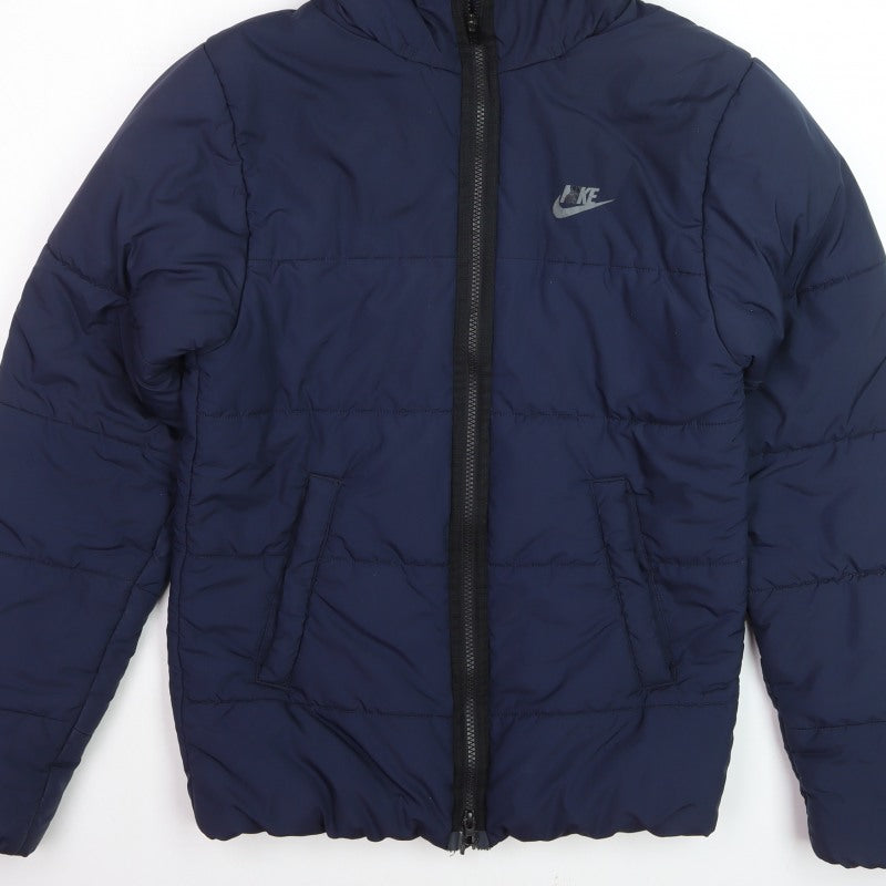 Nike Men’s Blue XS Therma-FIT Hooded Puffer Jacket