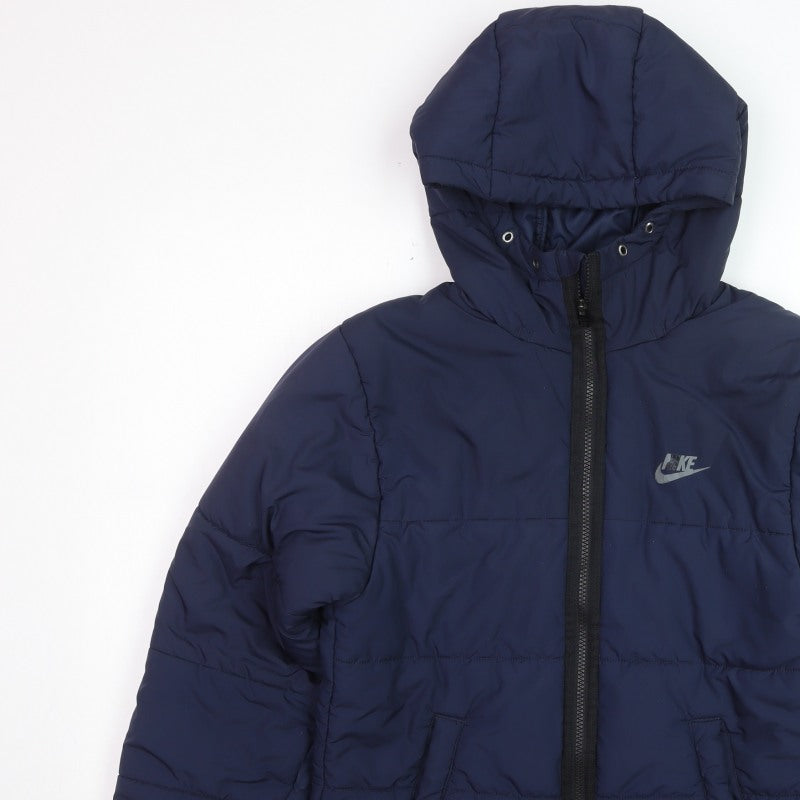 Nike Men’s Blue XS Therma-FIT Hooded Puffer Jacket